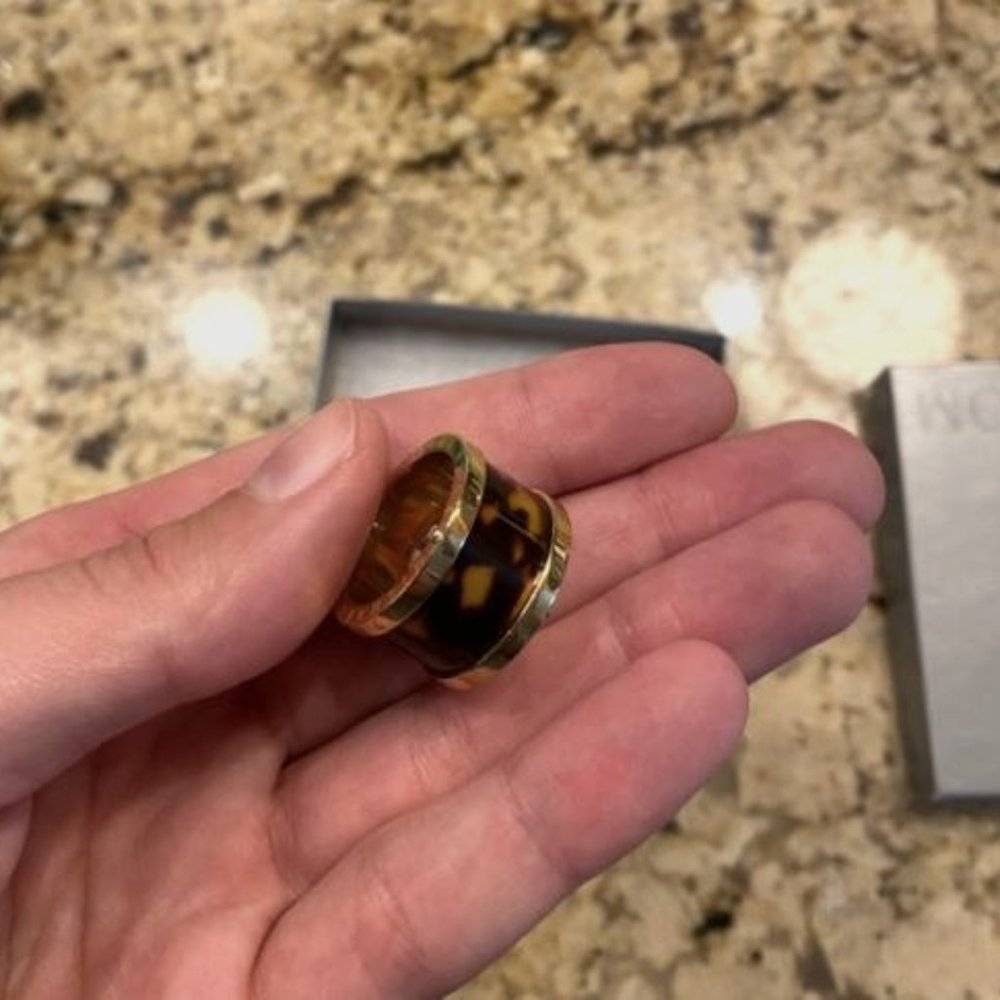 Michael Kors Tortoise Barrel Ring